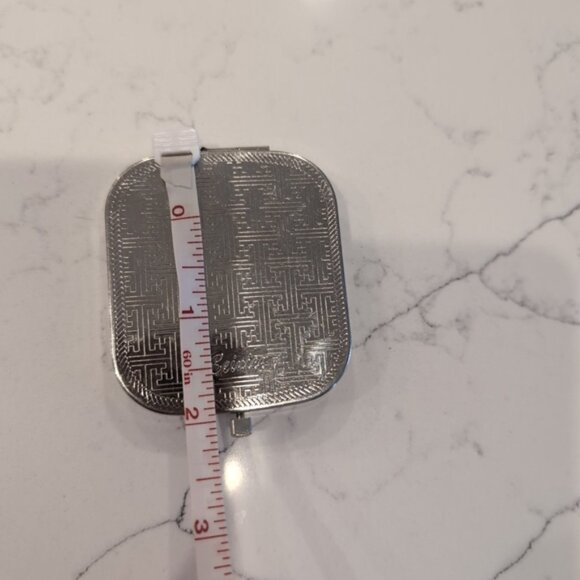 Vintage Russian BEINICE Decorative Square Double Sided Compact Cosmetic Mirror - Picture 7 of 7